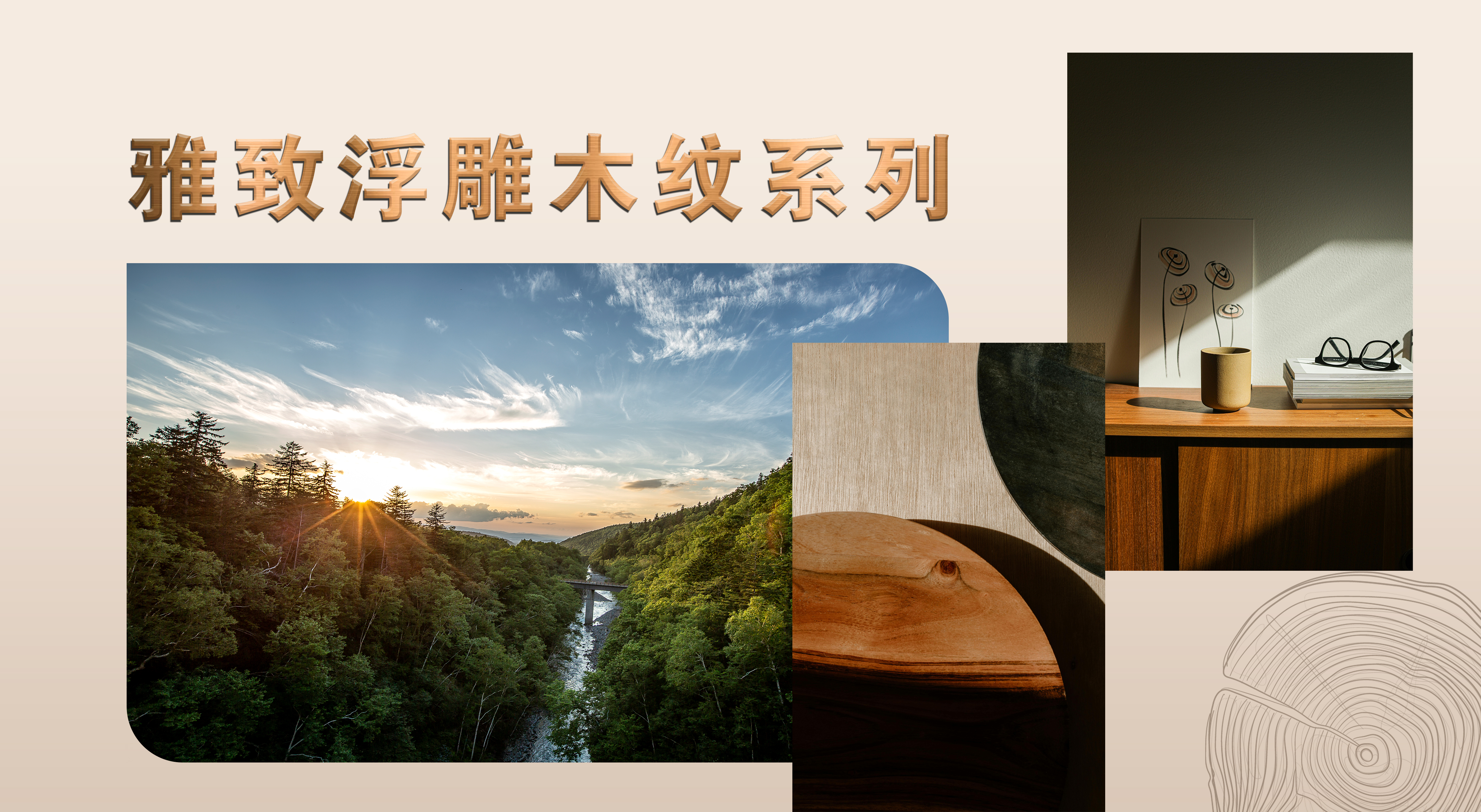广东利辉陶瓷 陶瓷一线品牌 瓷砖十大品牌 ▏雅致浮雕木纹系列 把森林的年轮，铺成家的底色 商业资讯 第1张
